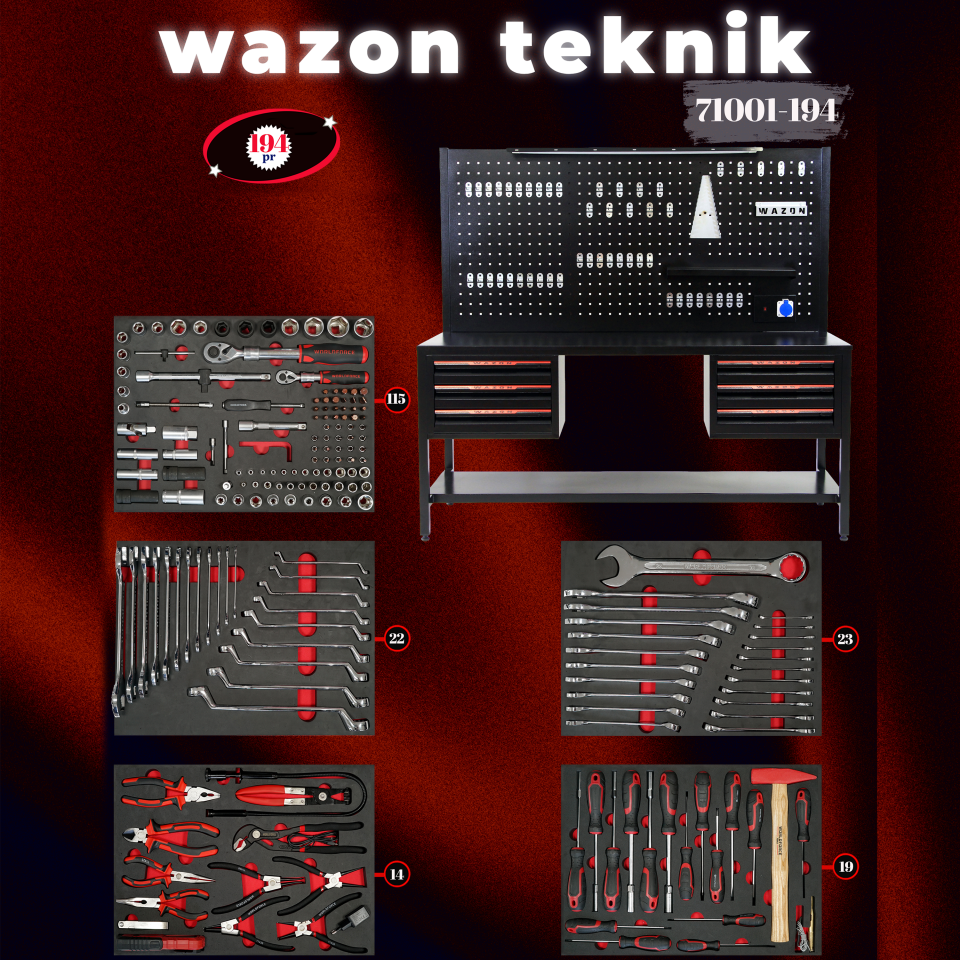 WAZON Dolu Çalışma Masasıı 194 Parça 71001-194