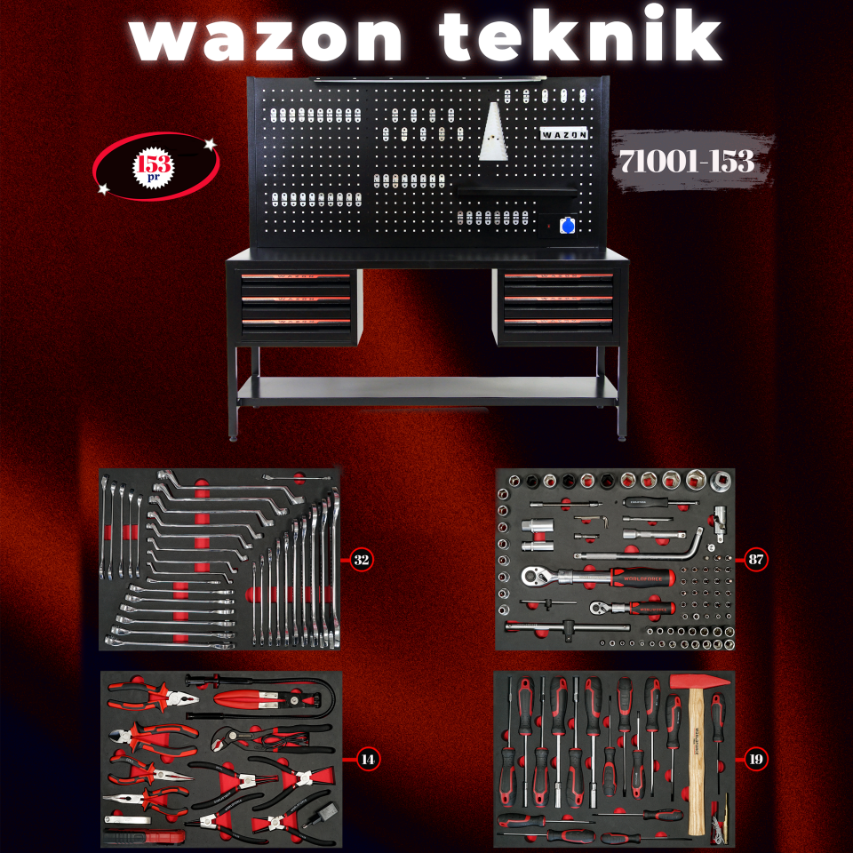 WAZON Dolu Çalışma Masası 153 Parça 71001-153