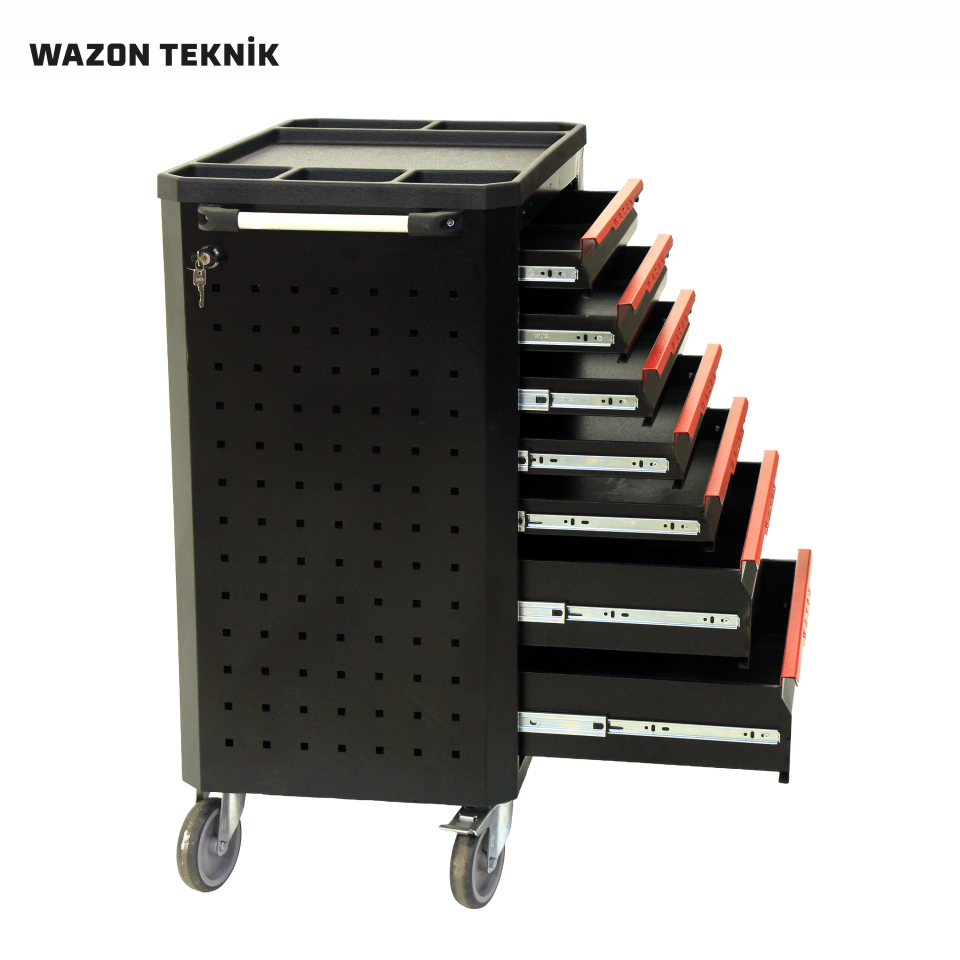WAZON Takım Arabası (7 Çekmeceli) Siyah 71016