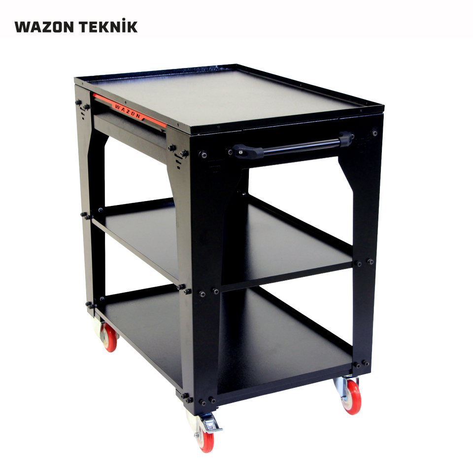WAZON Parça Taşıma Arabası Ağır Tip (1 Çekmeceli) Siyah 71013