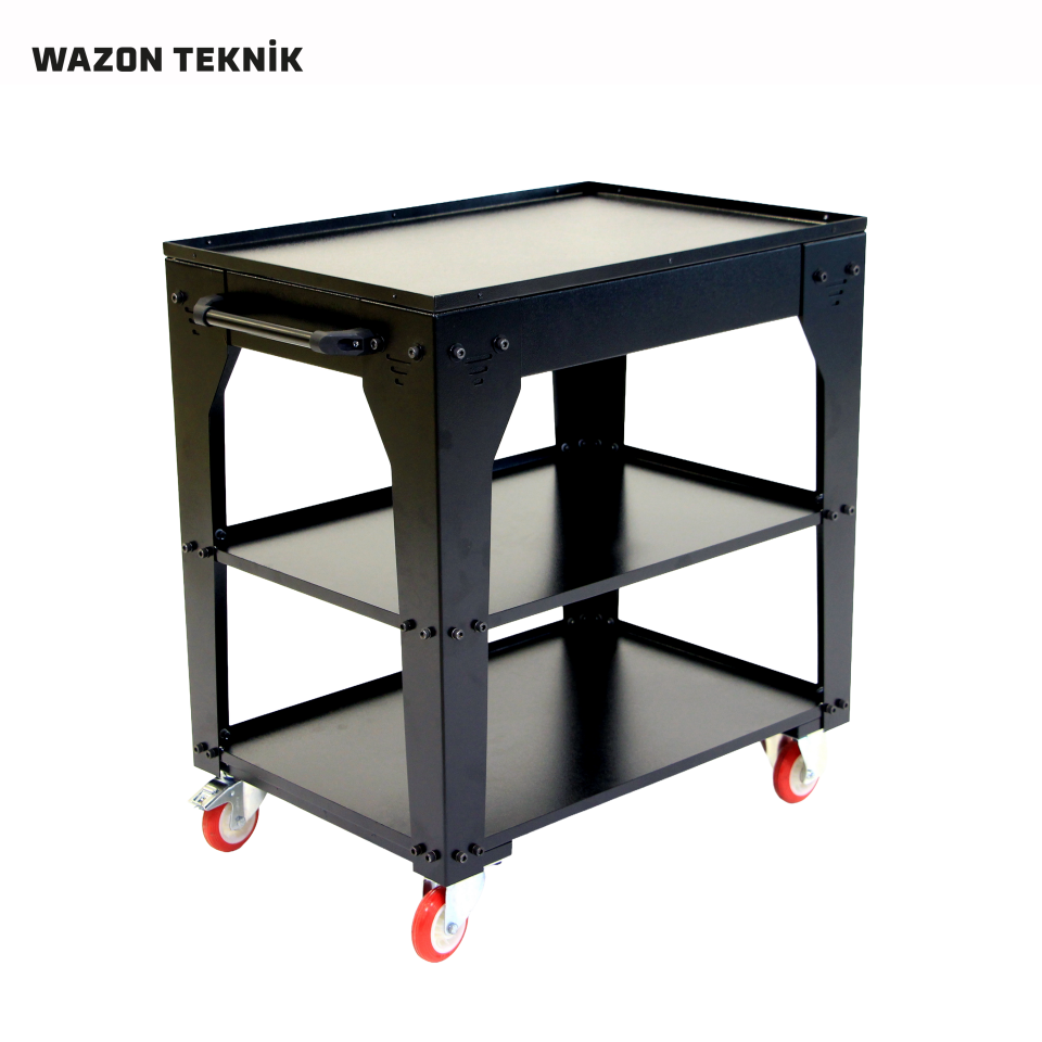 WAZON Parça Taşıma Arabası Ağır Tip (1 Çekmeceli) Siyah 71013