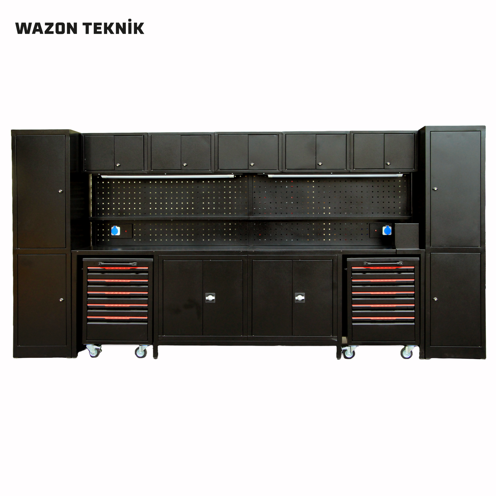 WAZON Çalışma Masası 4 Metre Siyah 71012