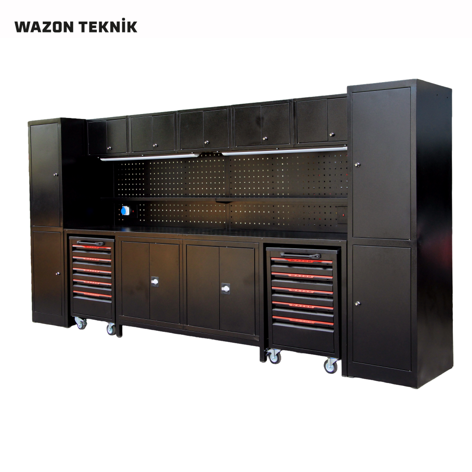 WAZON Çalışma Masası 4 Metre Siyah 71012