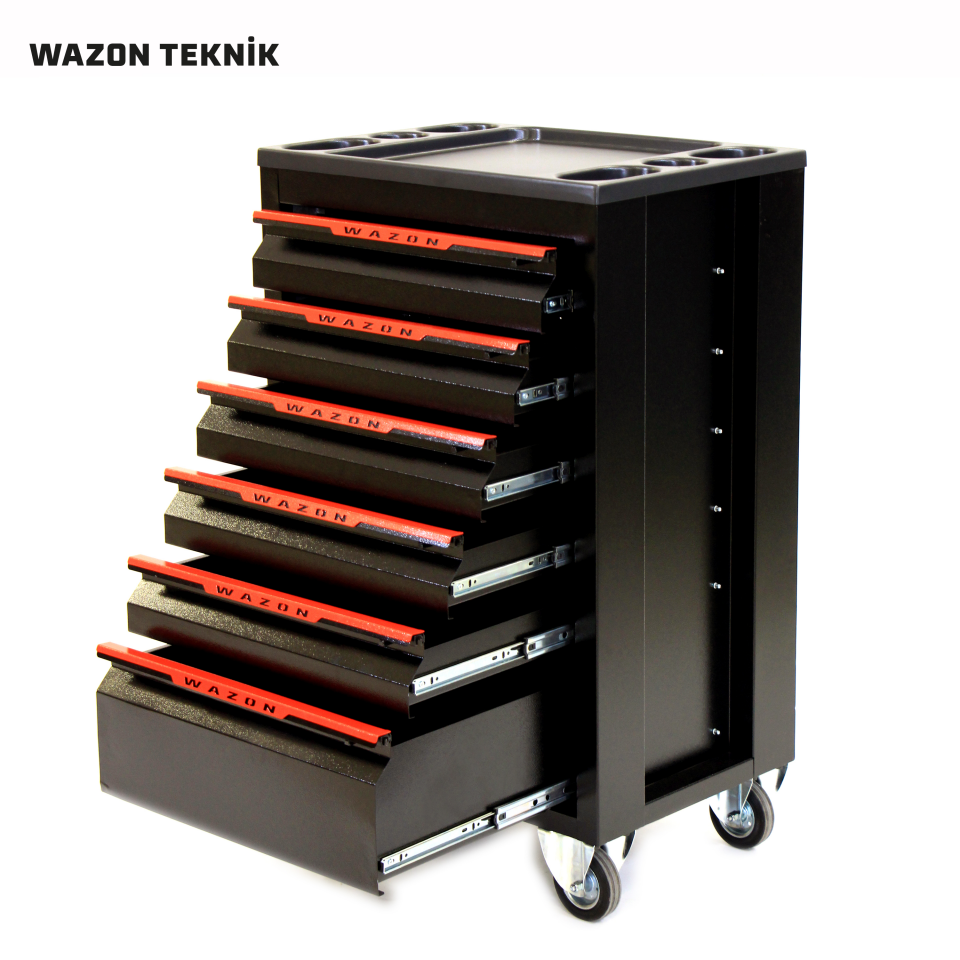 WAZON Takım Arabası (6 Çekmeceli) Siyah 71006