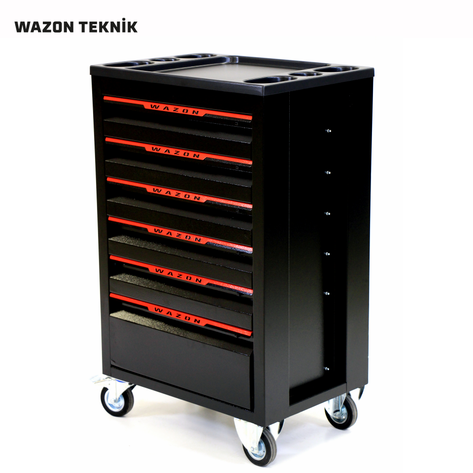 WAZON Takım Arabası (6 Çekmeceli) Siyah 71006
