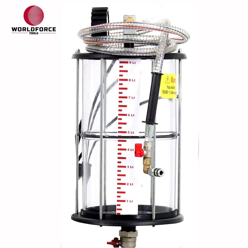 WORLDFORCE Karterden Yağ Emme 10 LT Fanus Komple 11590