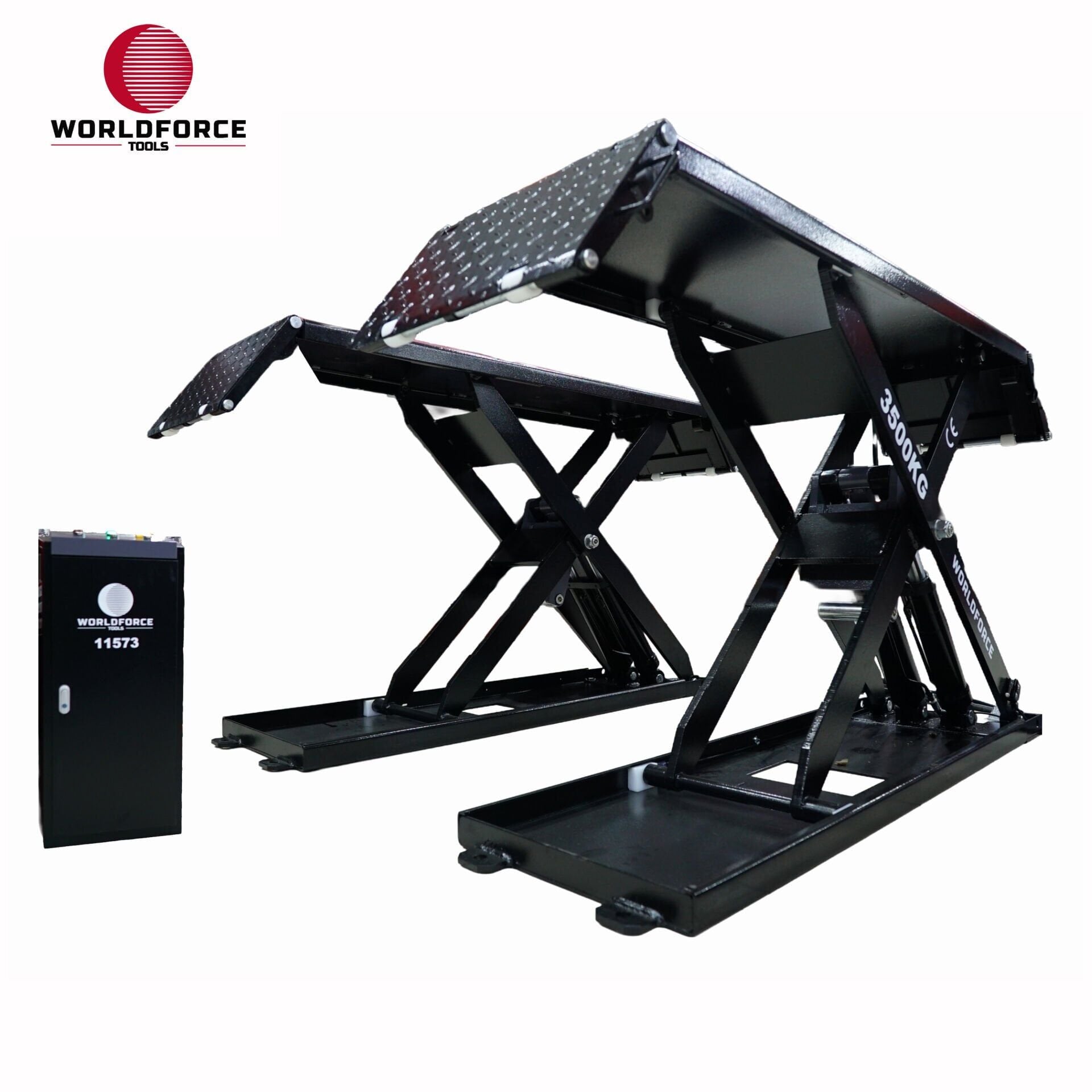 WORLDFORCE Hidrolik Lift Makaslı 3.5 Ton 380/220V Tam Otomatik (1 Metre) 11573