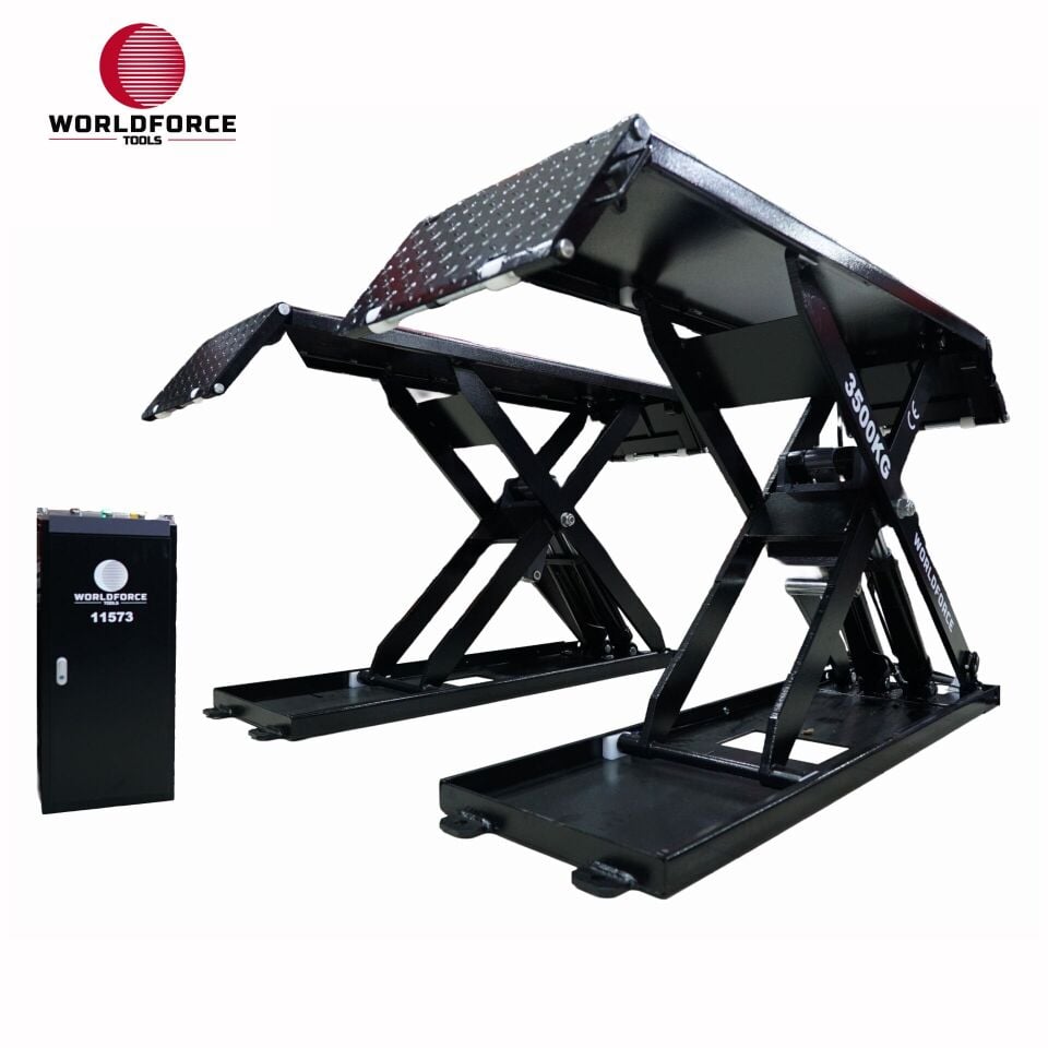 WORLDFORCE Hidrolik Lift Makaslı 3.5 Ton 380/220V Tam Otomatik (1 Metre) 11573