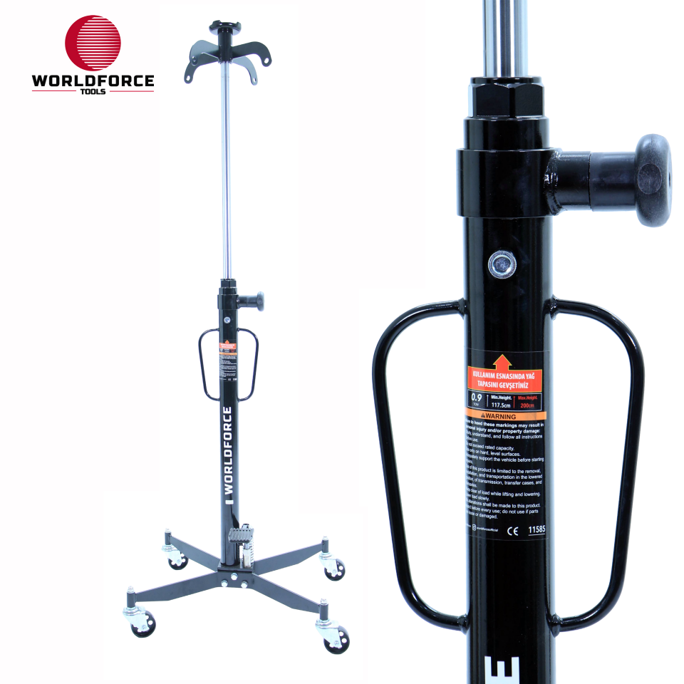 WORLDFORCE Dikey Şanzıman Krikosu Hidrolik 0.9 Ton Çift Piston 11585