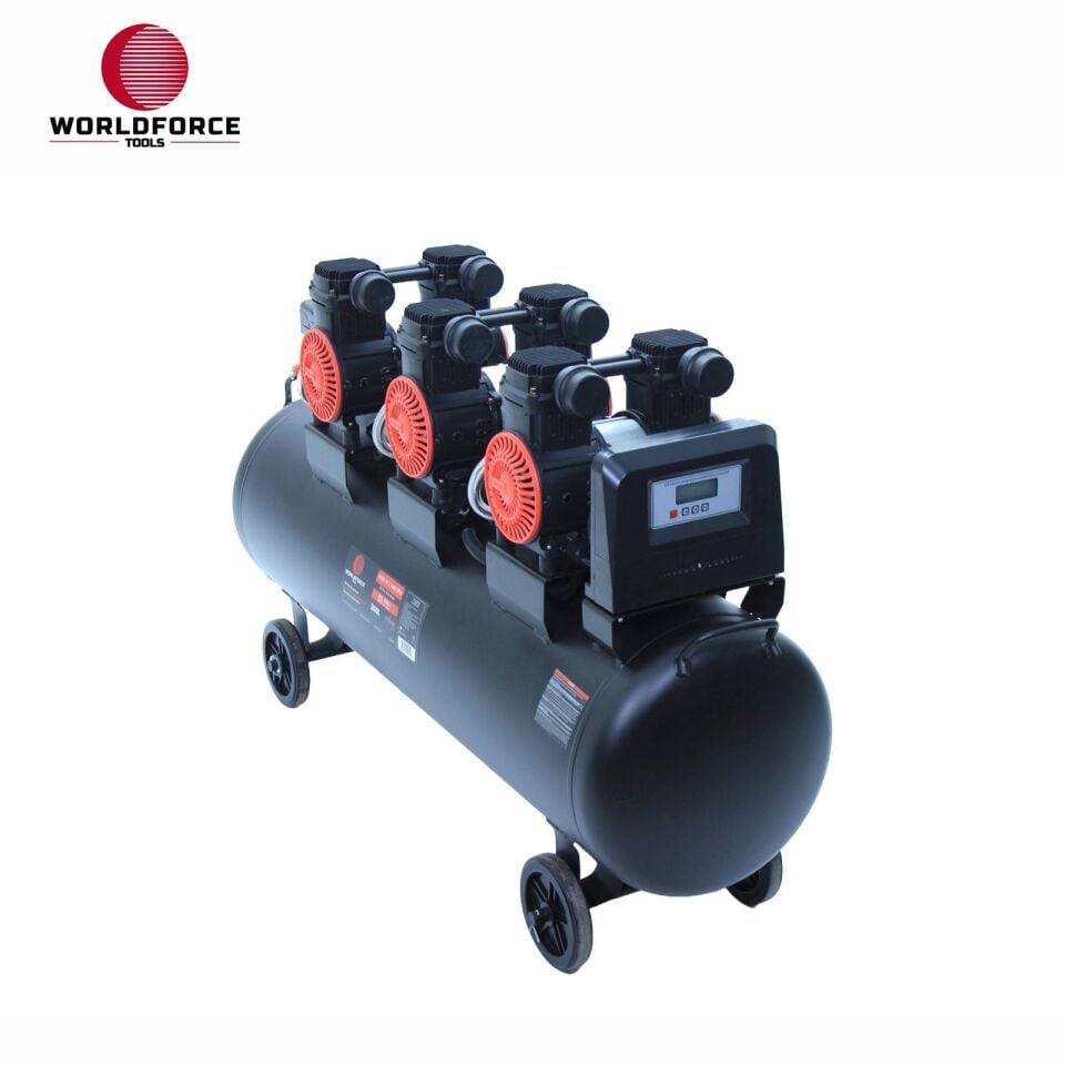 WORLDFORCE Sessiz Yağsız Hava Kompresörü 200L (4500W, 1440R/Min, 0.846m3/Min, 0.8Mpa) 11673