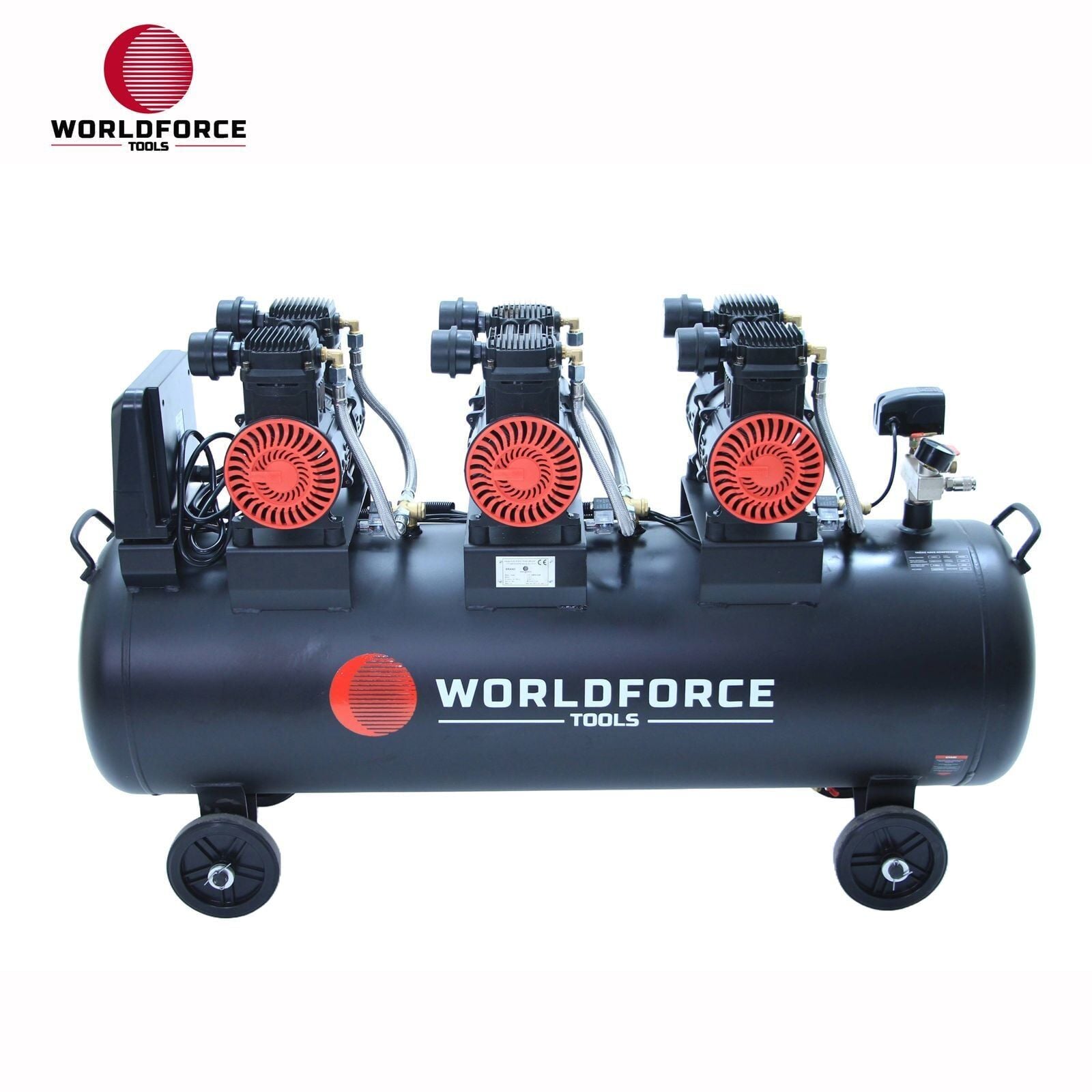 WORLDFORCE Sessiz Yağsız Hava Kompresörü 200L (4500W, 1440R/Min, 0.846m3/Min, 0.8Mpa) 11673