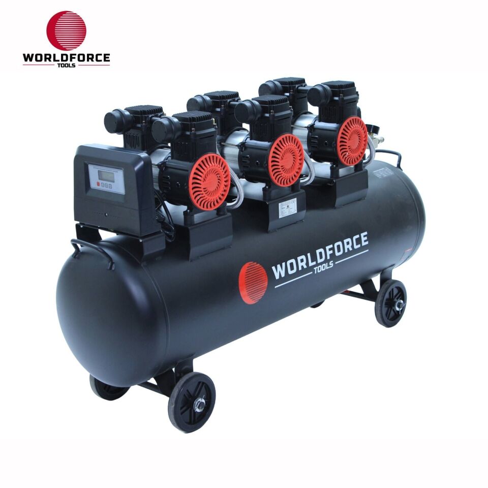 WORLDFORCE Sessiz Yağsız Hava Kompresörü 200L (4500W, 1440R/Min, 0.846m3/Min, 0.8Mpa) 11673