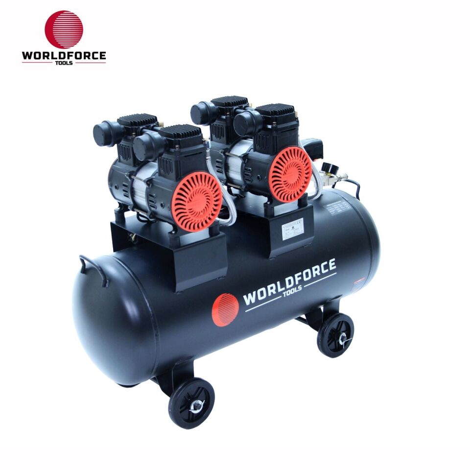 WORLDFORCE Sessiz Yağsız Hava Kompresörü 100L (3000W, 1440R/Min, 0.564m3/Min, 0.8Mpa) 11672