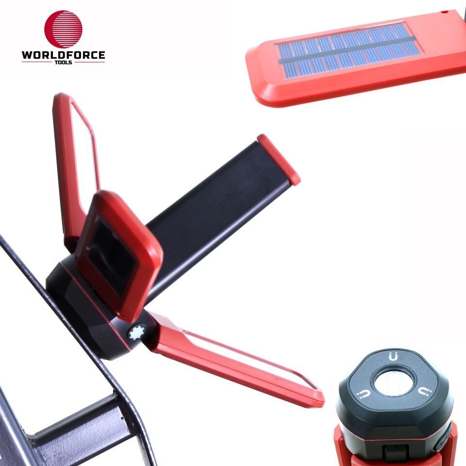 WORLDFORCE Güneş Panelli Şarjlı Lamba SMD Ledli 1200 Lm (2600 mAh) 11630