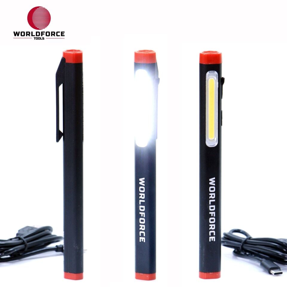 WORLDFORCE Şarjlı Kalem Lamba COB+JingRui Ledli 300 Lm (650 mAh) 11629