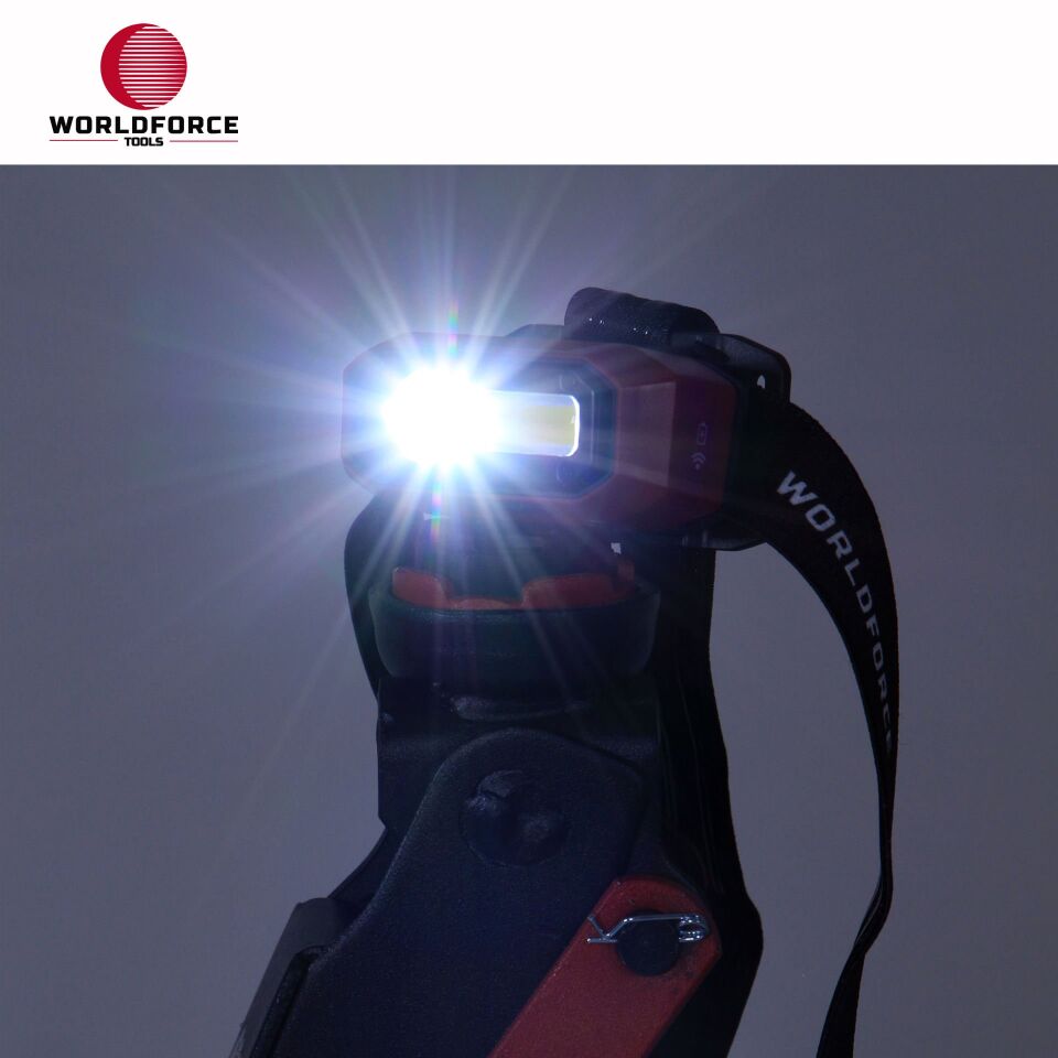 WORLDFORCE Şarjlı Kafa Lambası SST40+COB Ledli 800 Lm (2200 mAh) 11627