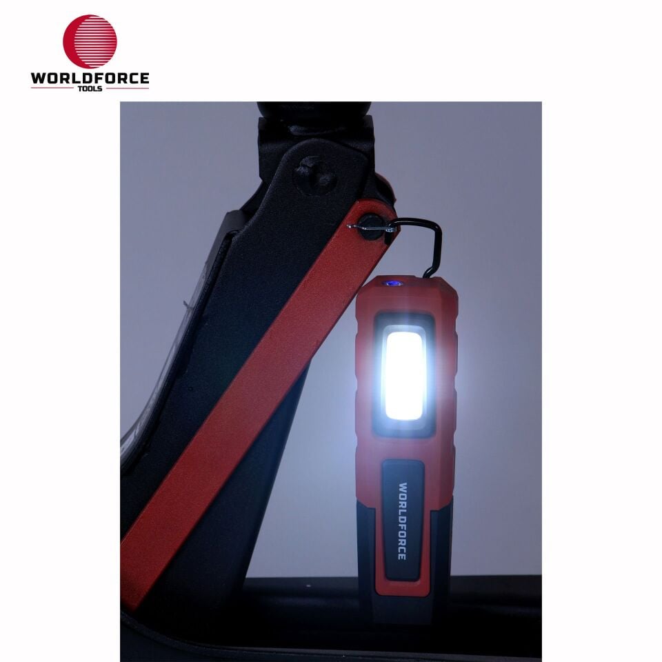 WORLDFORCE Şarjlı El Lambası COB Ledli 420 Lm (2200 mAh) 11623
