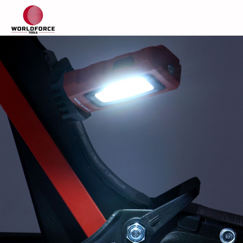 WORLDFORCE Katlanır Şarjlı El Lambası COB Ledli 800 Lm (2600 mAh) 11621