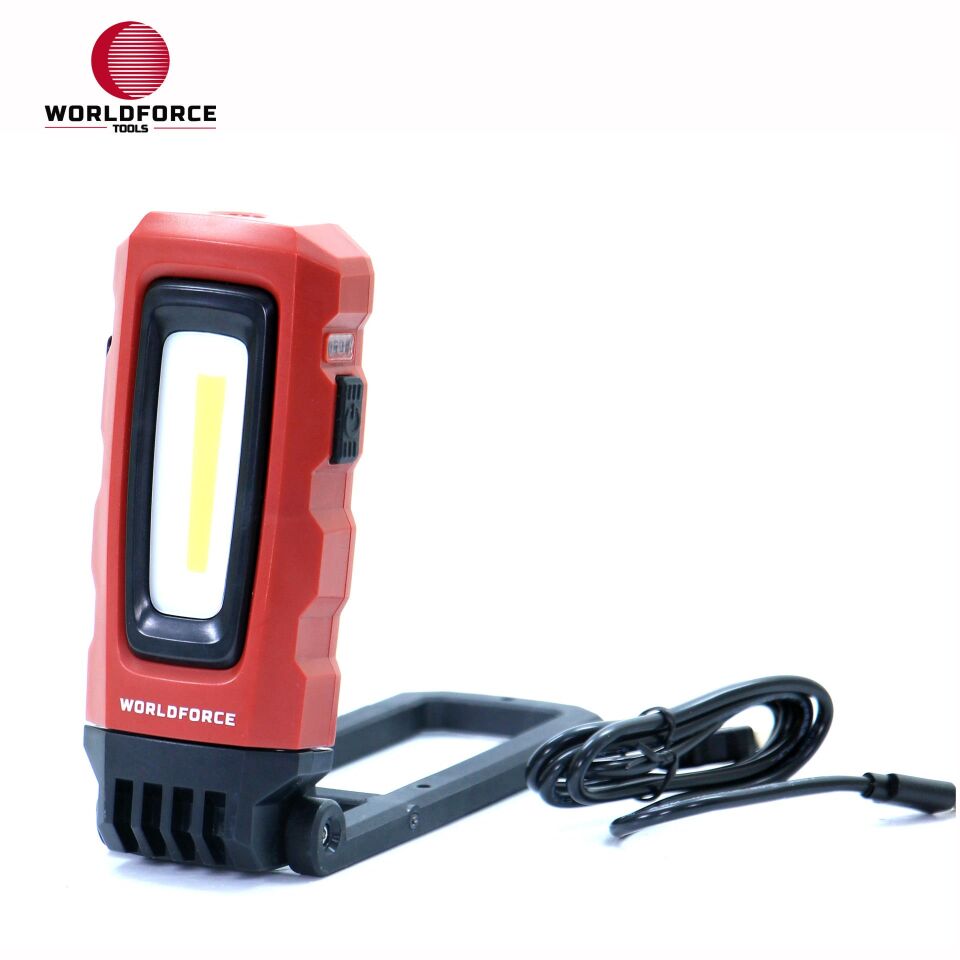 WORLDFORCE Katlanır Şarjlı El Lambası COB Ledli 800 Lm (2600 mAh) 11621