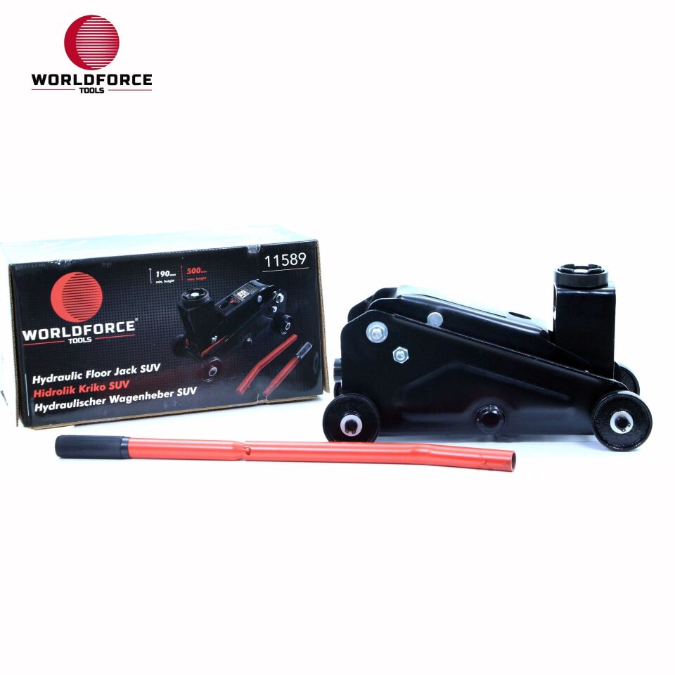 WORLDFORCE Hidrolik Kriko 2.5 Ton SUV (Uzatma Vidalı Yüksek Profil) 11589