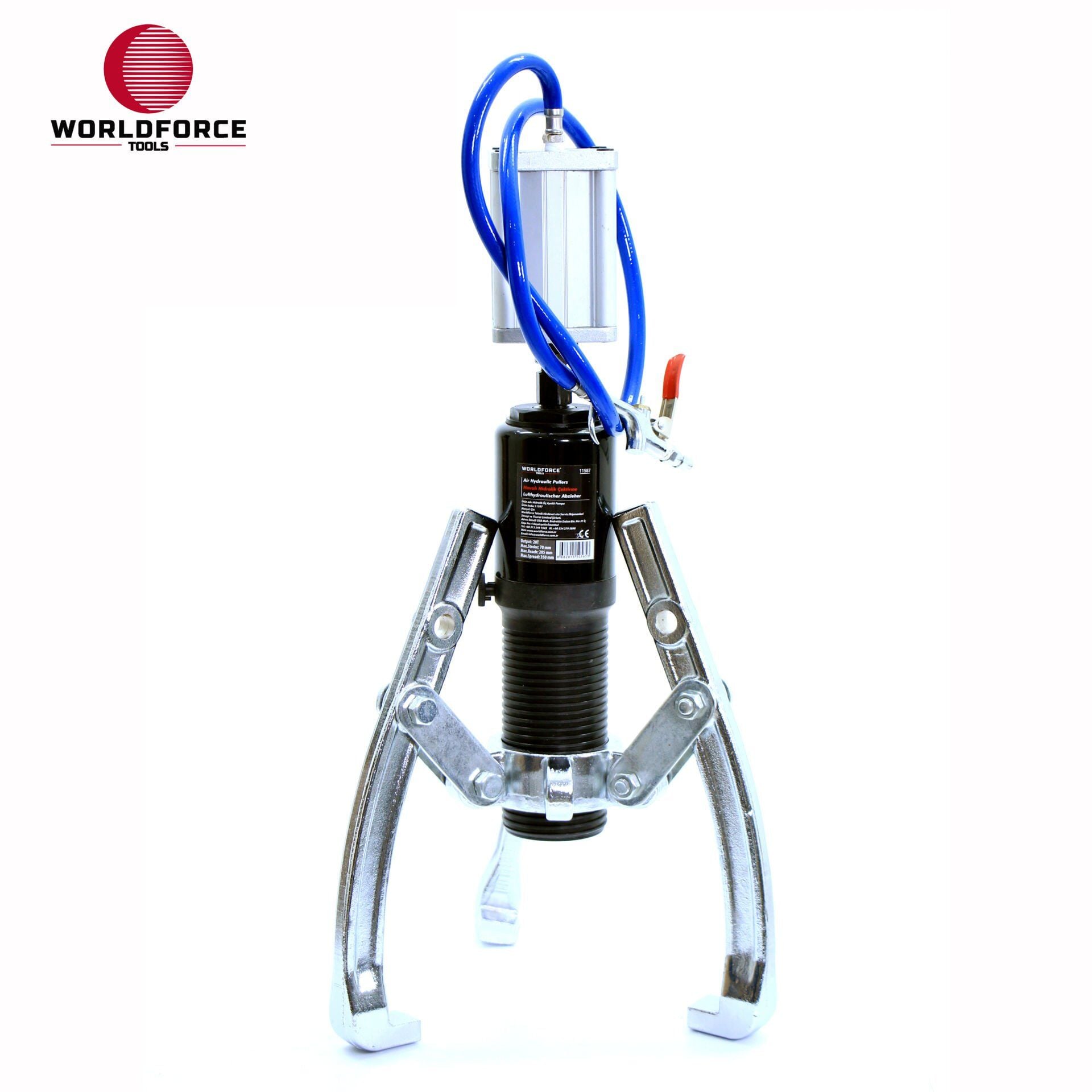 WORLDFORCE Havalı Hidrolik Çektirme 20 Ton 350mm 11587