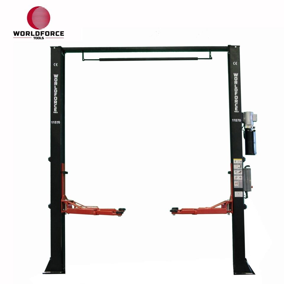 WORLDFORCE Hidrolik Lift İki Sütunlu 4 Ton 380/220V Tam Otomatik Üstten Bağlantılı 11570
