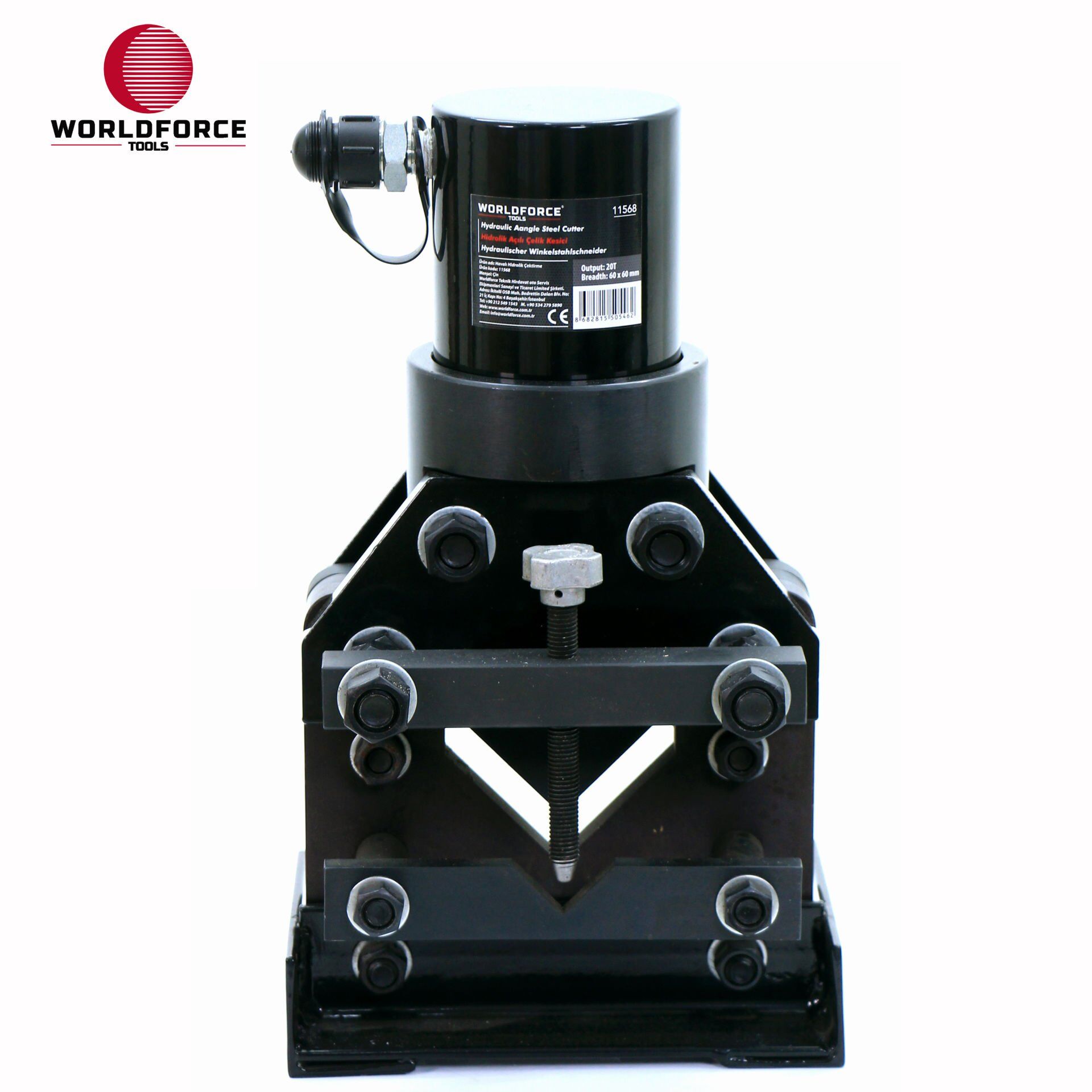 WORLDFORCE Hidrolik Açılı Çelik Kesici 35 Ton 60x60mm (700 bar) 11568