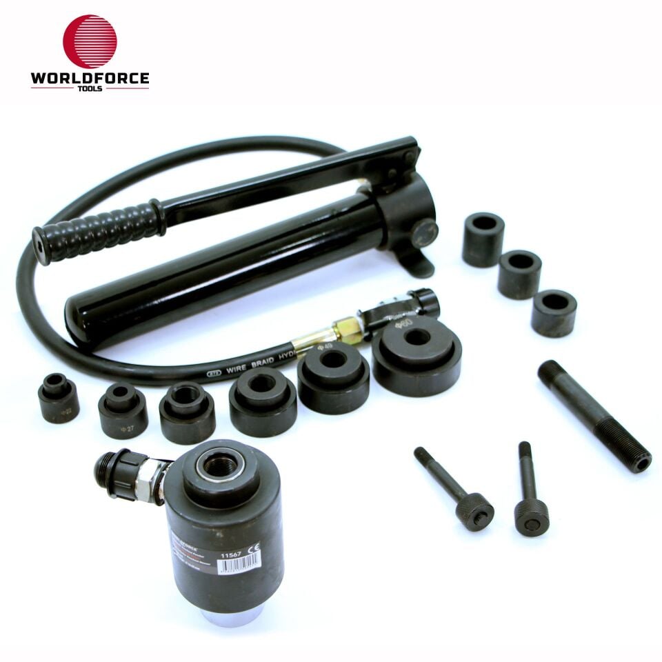 WORLDFORCE Bağımsız Hidrolik Delgeç 11 Ton 16-60mm (700 bar) 11567