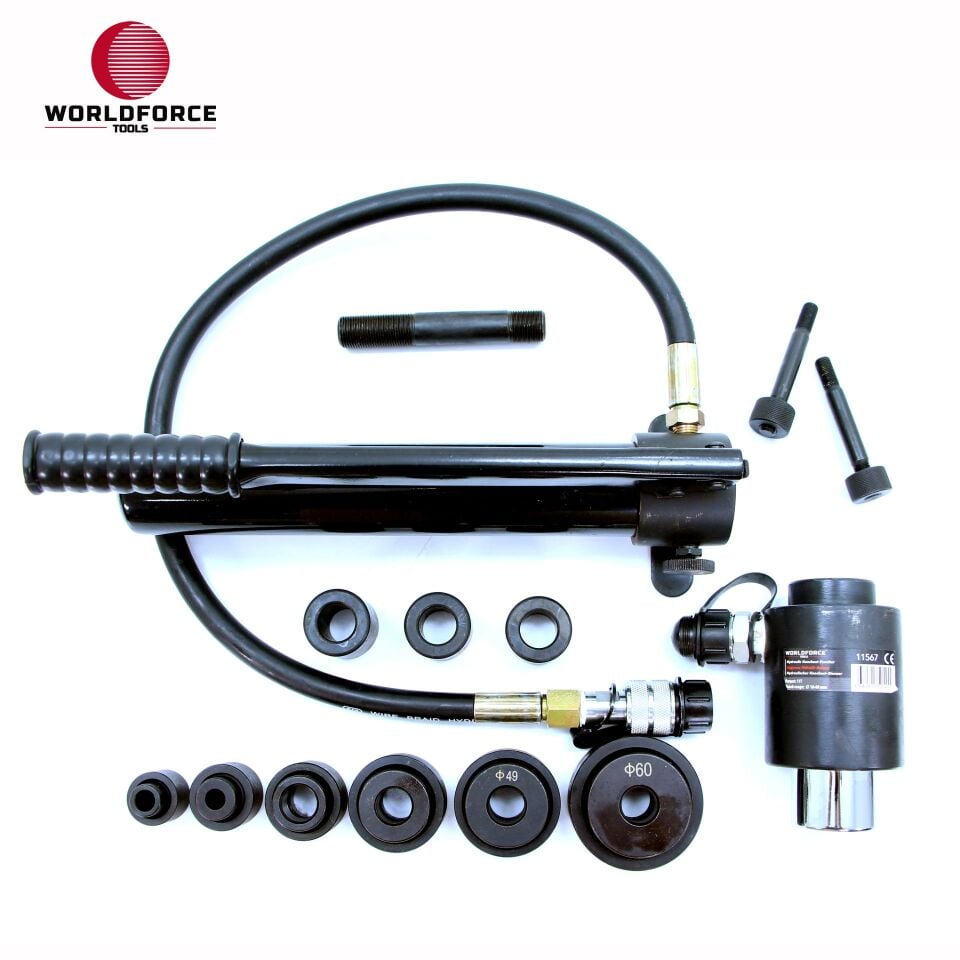 WORLDFORCE Bağımsız Hidrolik Delgeç 11 Ton 16-60mm (700 bar) 11567
