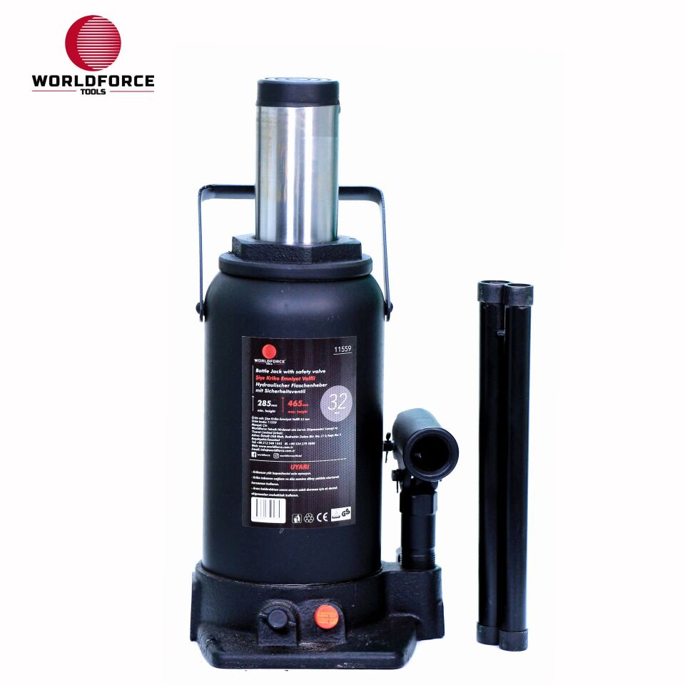 WORLDFORCE Hidrolik Şişe Kriko 32 Ton 285-465mm 11559