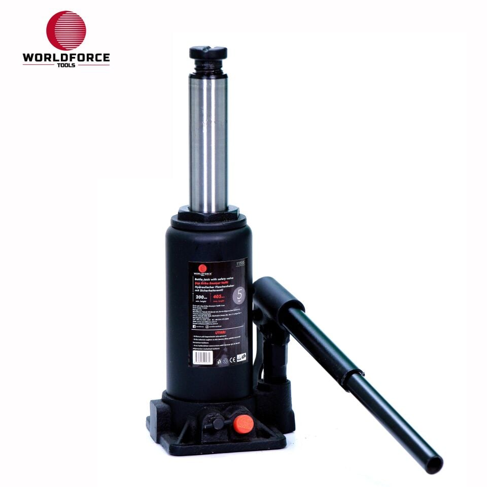 WORLDFORCE Hidrolik Şişe Kriko 5 Ton 200-405mm 11555