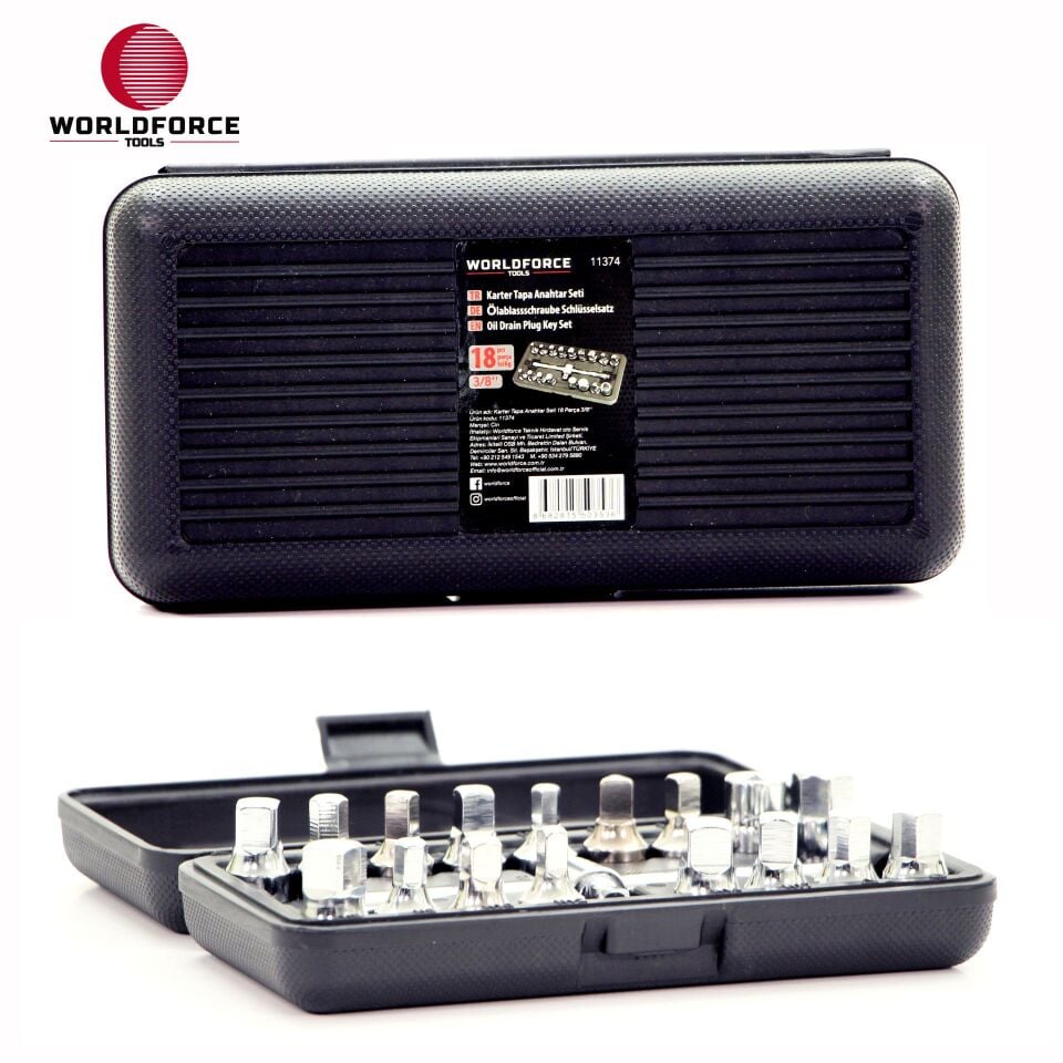 WORLDFORCE Karter Tapa Anahtar Seti 18 Parça 3/8'' 11374