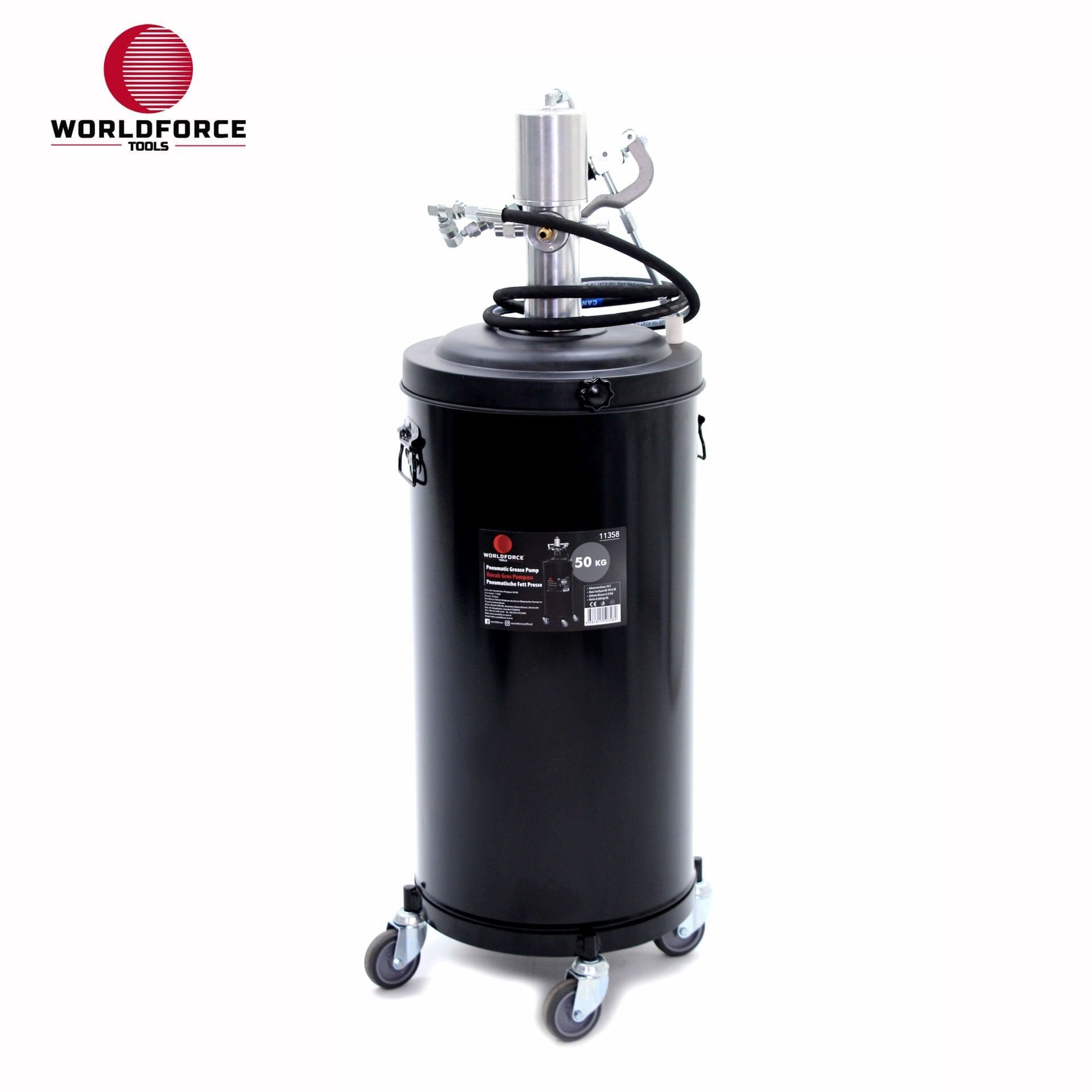 WORLDFORCE Havalı Gres Pompası 50 KG 11358