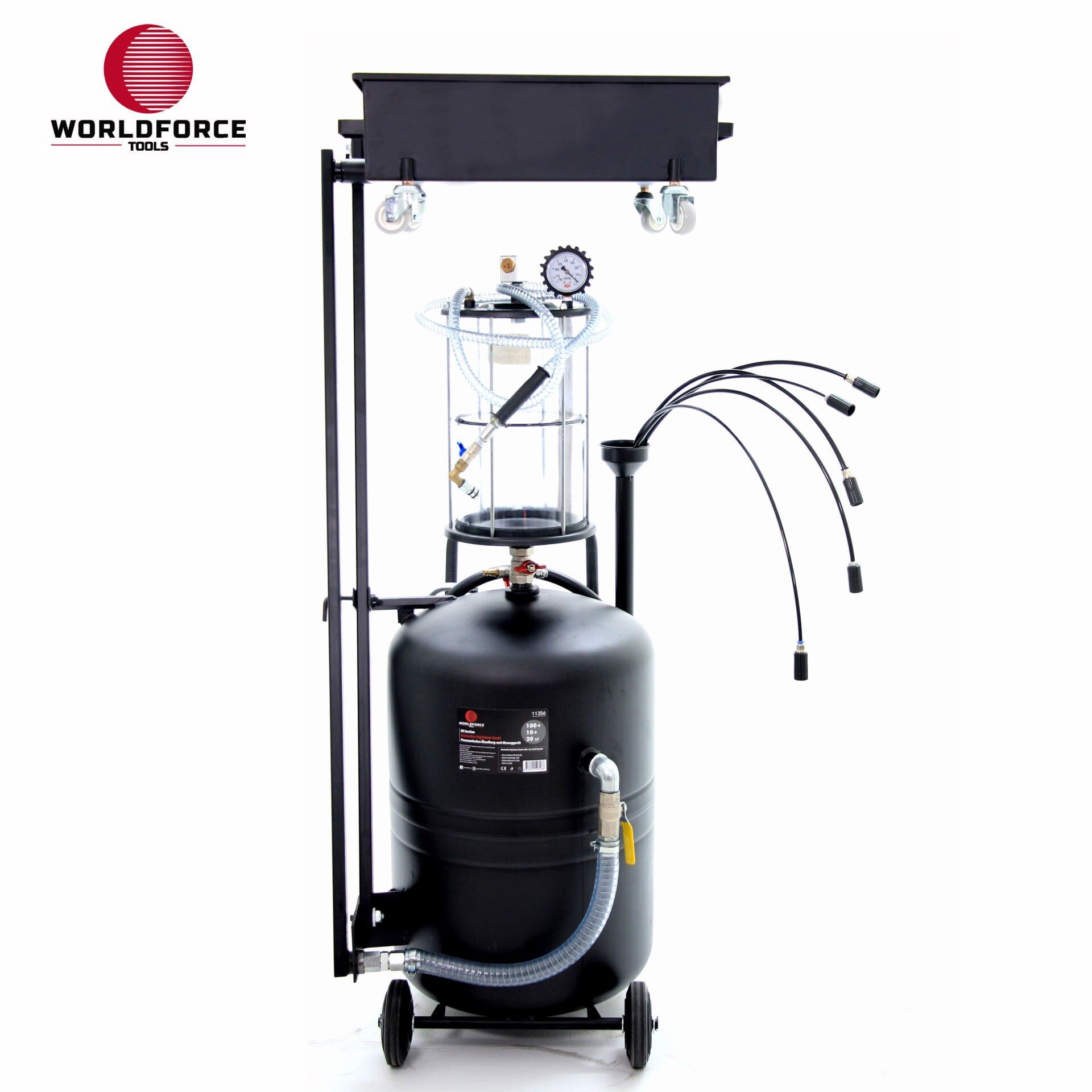WORLDFORCE Karterden Yağ Emme Tavalı 100+10+20 LT Fanuslu 11356