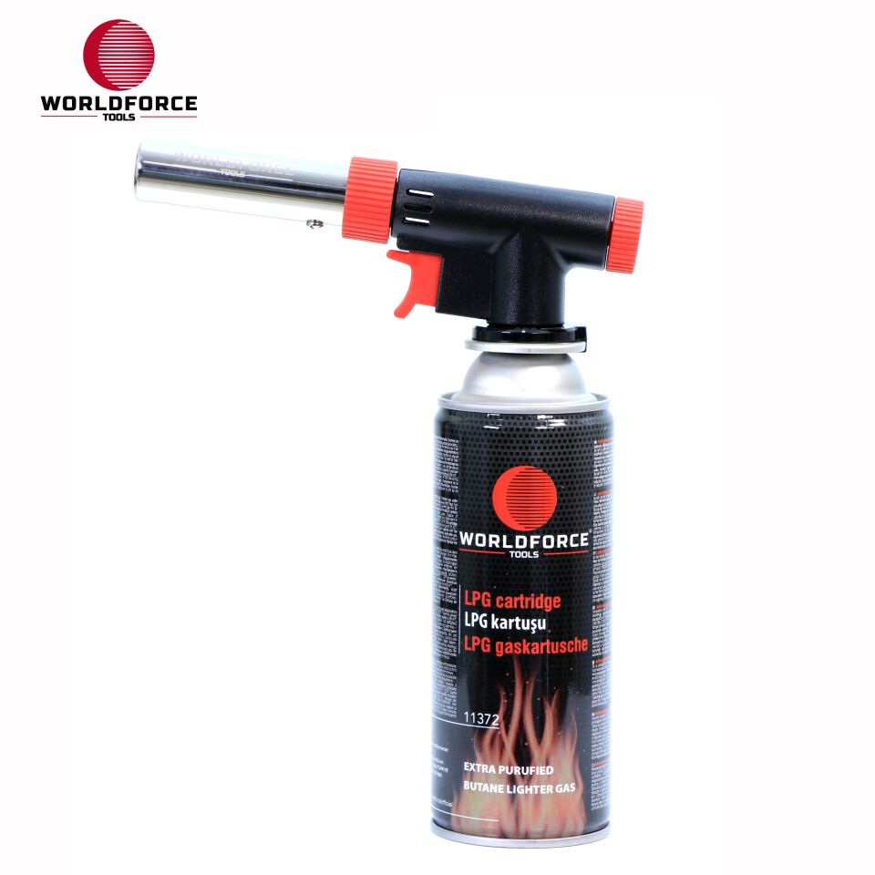 WORLDFORCE Jet Pürmüz Başlığı + LPG Gaz Kartuşu 400ml 11355