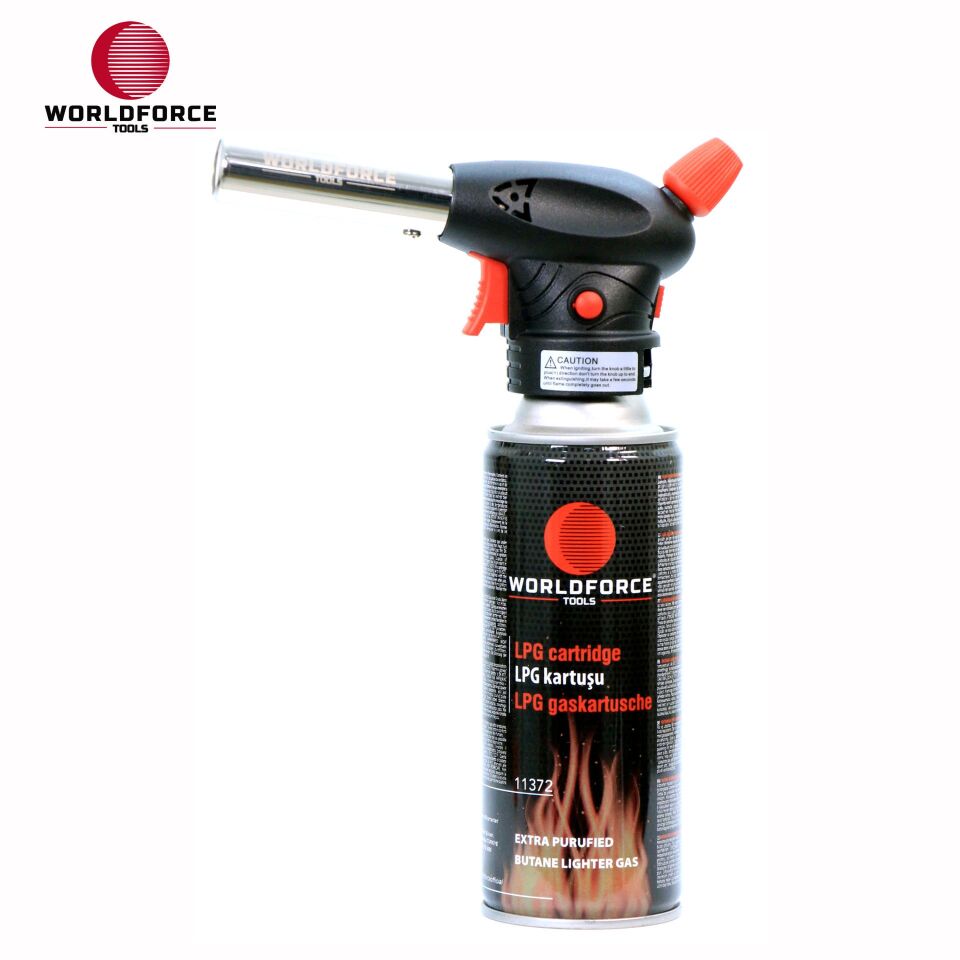 WORLDFORCE Jet Pürmüz Başlığı + LPG Gaz Kartuşu 400ml 11354