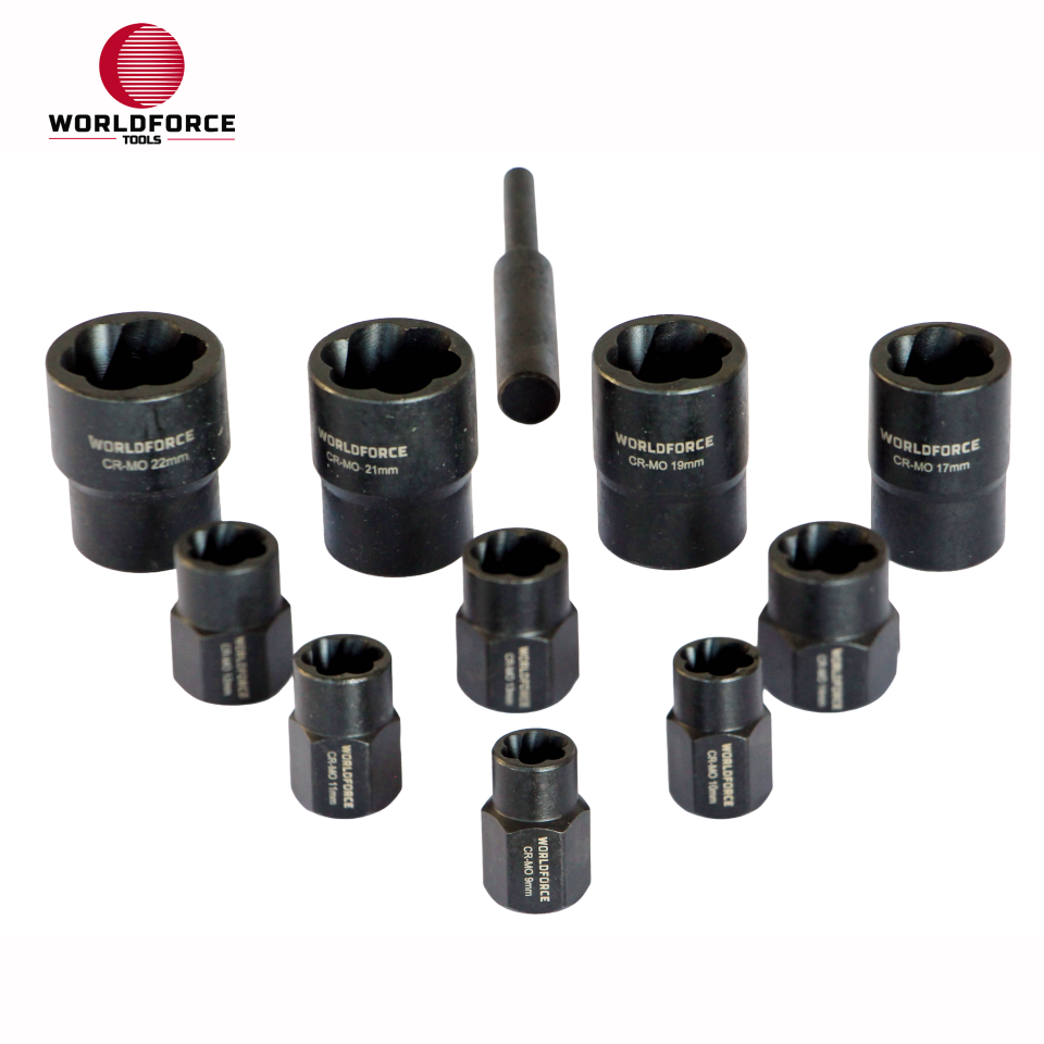 WORLDFORCE Hasarlı Somun Sökme Seti 11 Parça 1/2’’ (10,11,12,13,14,17,19,21,22mm) 11349