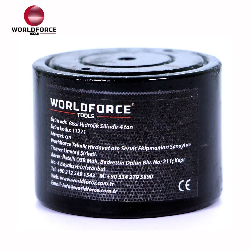 WORLDFORCE Yassı Hidrolik Silindir 4 Ton 18mm 11271