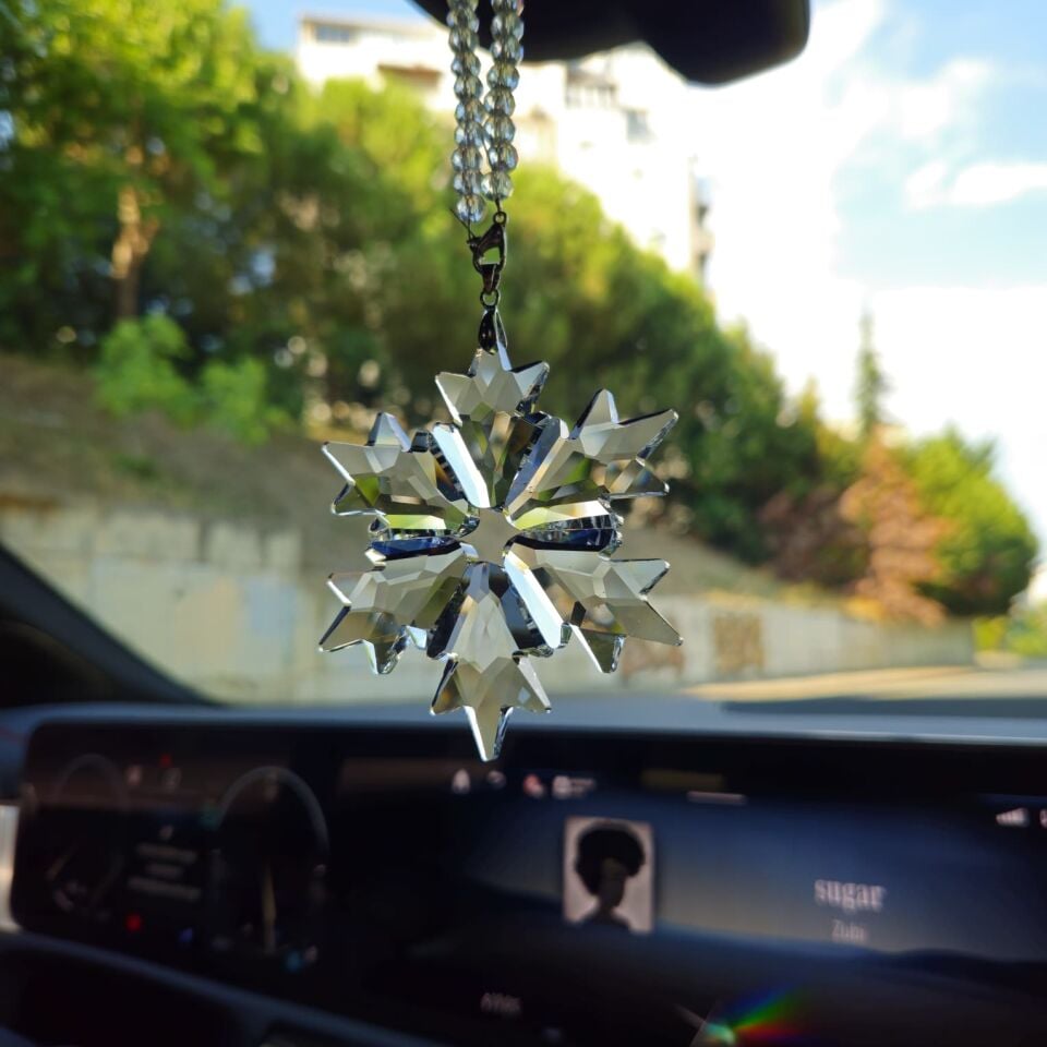 SWARON Kristal Araba Dikiz Aynası Süsü E-Style