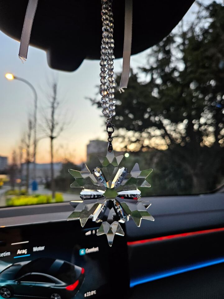SWARON Kristal Araba Dikiz Aynası Süsü E-Style