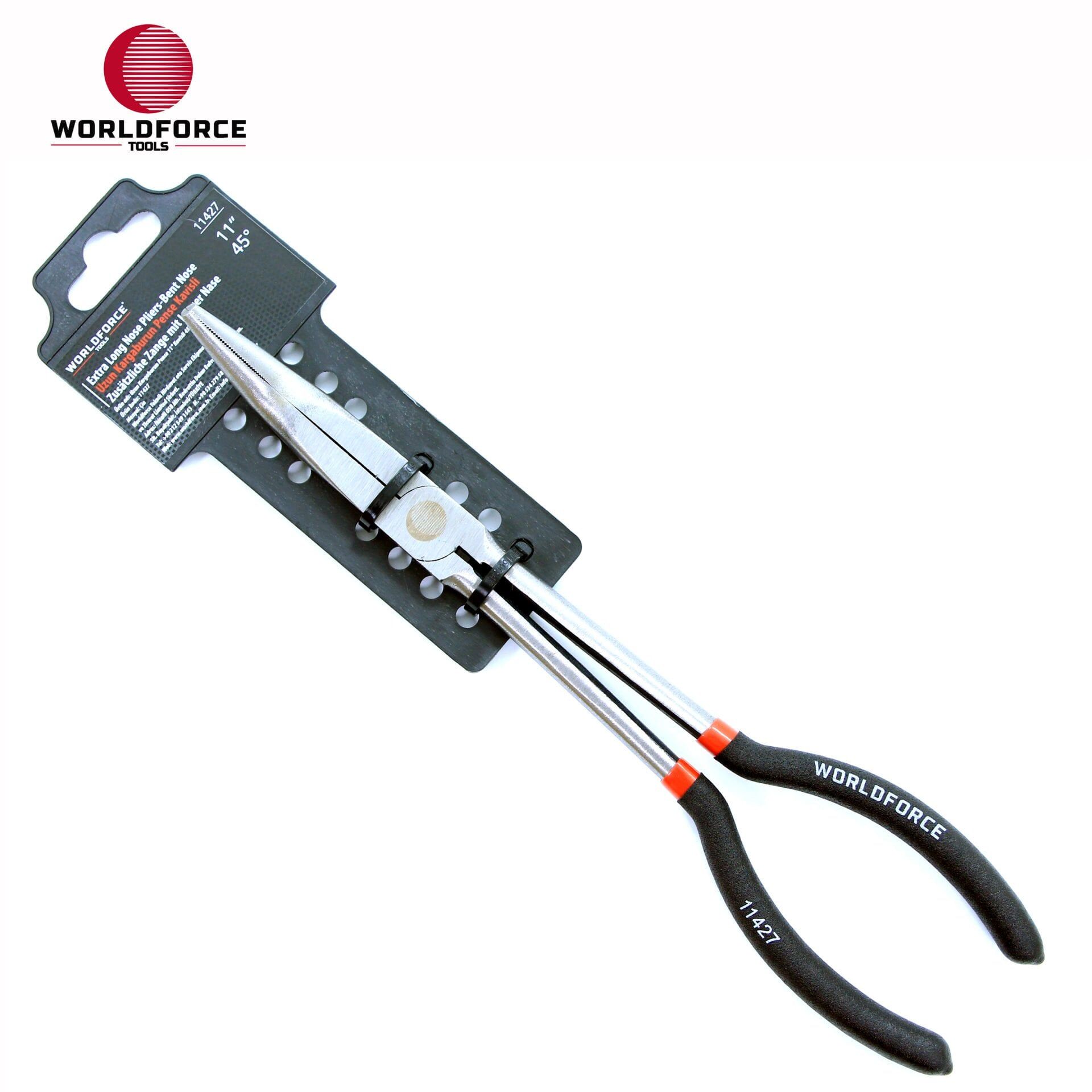 WORLDFORCE Uzun Kargaburun Pense 11'' Kavisli 45° 11427