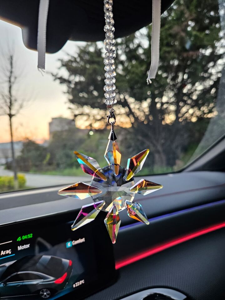 SWARON Kristal Araba Dikiz Aynası Süsü M-Style