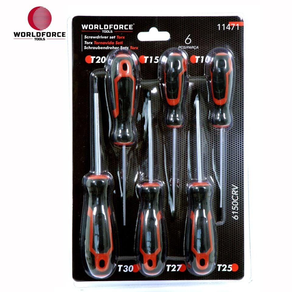 WORLDFORCE Torx Tornavida Seti 6 Parça 6150CRV 11471
