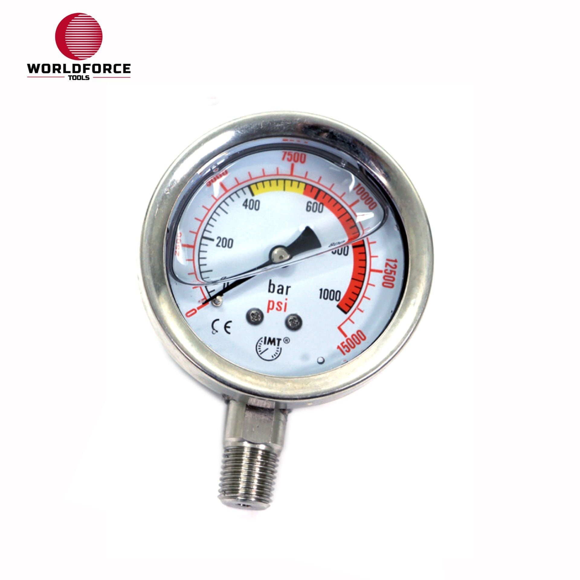 WORLDFORCE Hidrolik Manometre 1000 bar 1/4'' NPT 11244