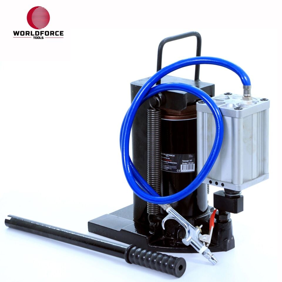 WORLDFORCE Hidrolik Tırnaklı Kriko 10 Ton 130mm (Havalı) 11181