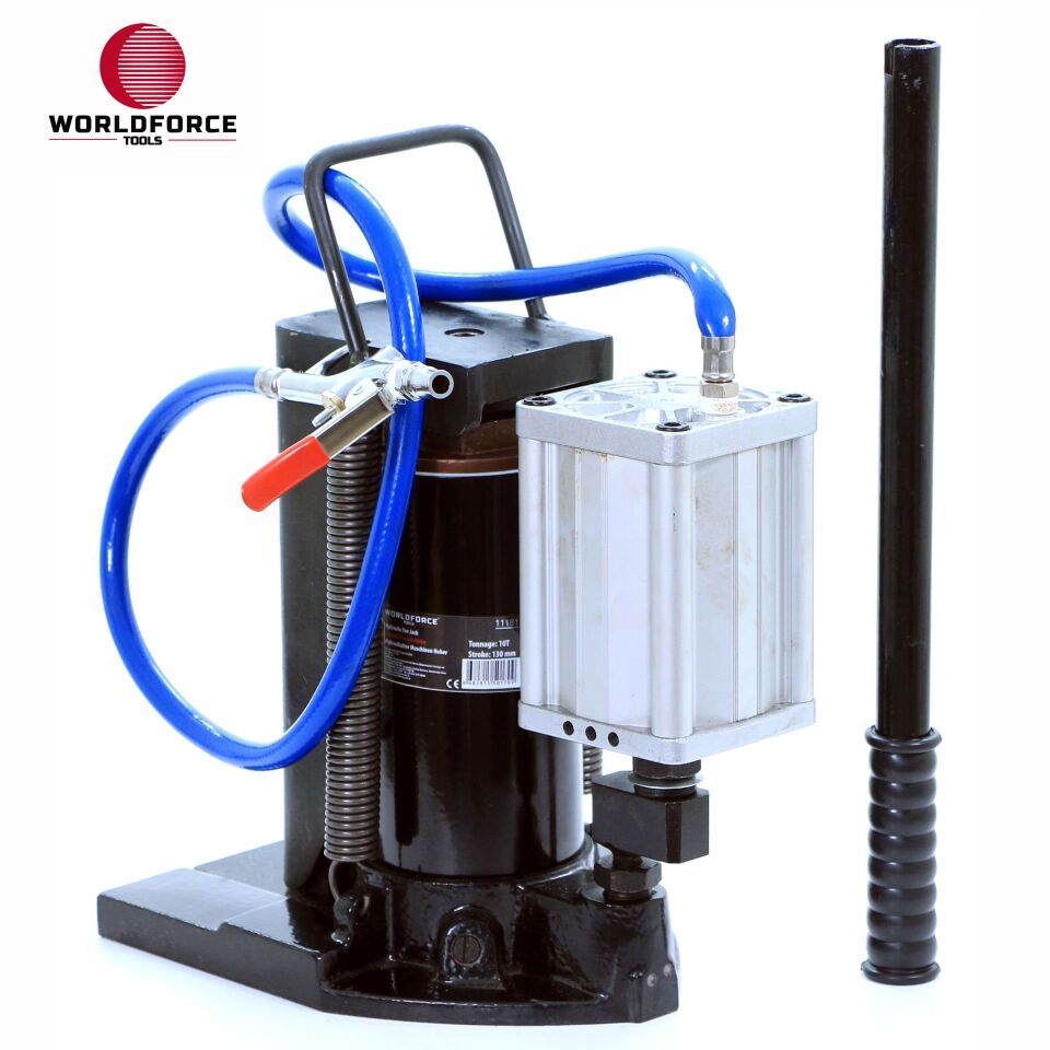 WORLDFORCE Hidrolik Tırnaklı Kriko 10 Ton 130mm (Havalı) 11181