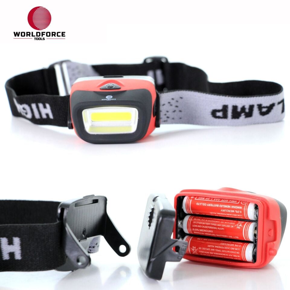 WORLDFORCE Kafa Lambası COB Ledli 3W - Pilli 11406