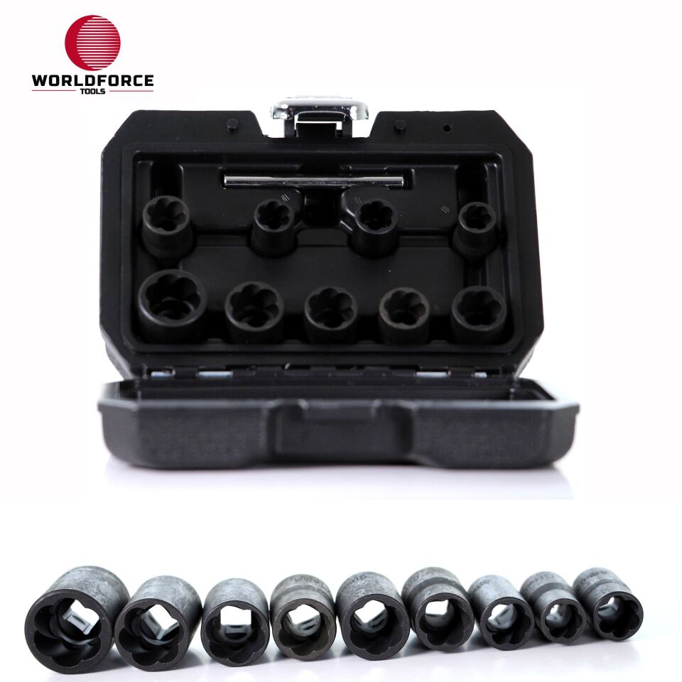 WORLDFORCE Hasarlı Somun Sökme Seti 10 Parça 3/8'' 11385