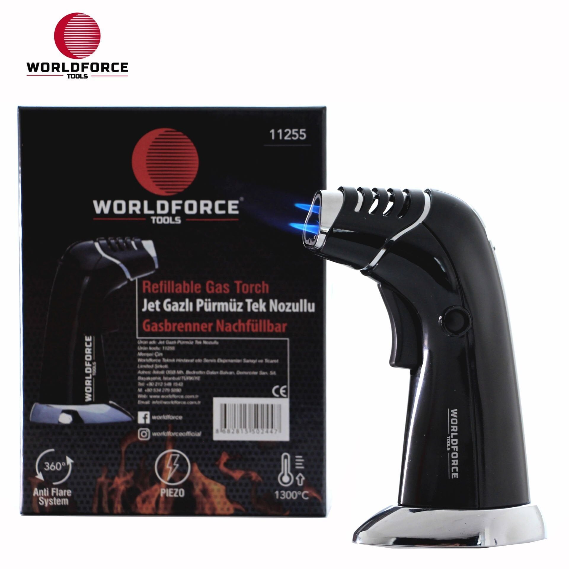 WORLDFORCE Jet Gazlı Pürmüz Üç Nozullu 11255