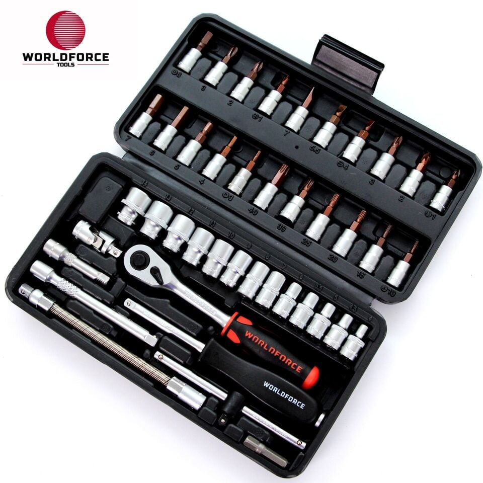 WORLDFORCE Lokma Takımı 46 Parça S-Ultra 1/4'' 11502